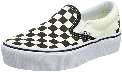 Vans Classic Slip-on Platform, Zapatillas sin Cordones Mujer, Negro (Black and White Checker/White Bww), 39 EU