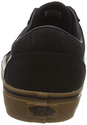 Vans Ward, Zapatilla Baja Hombre, Negro (Canvas/Black/Gum 7Hi), 42.5 EU