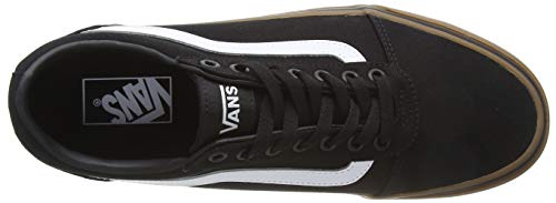 Vans Ward, Zapatilla Baja Hombre, Negro (Canvas/Black/Gum 7Hi), 42.5 EU