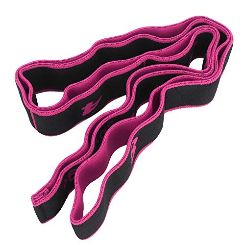 Vbest life Bandas de Yoga, Fitness Bandas elásticas Cinturón de Resistencia Yoga Sling Ejercicio Accesorio Yoga Shaping Fitness para Entrenamiento Ejercicio(Rosa roja)