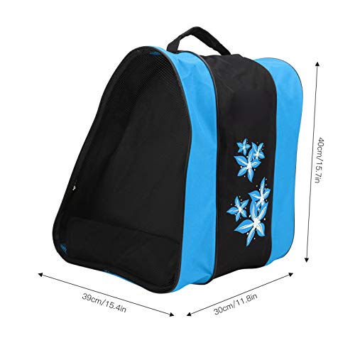 Vbest life Bolsa para Patines, Mochila de Nailon para Patines en línea de 3 Capas para niños y Adultos(Azul)