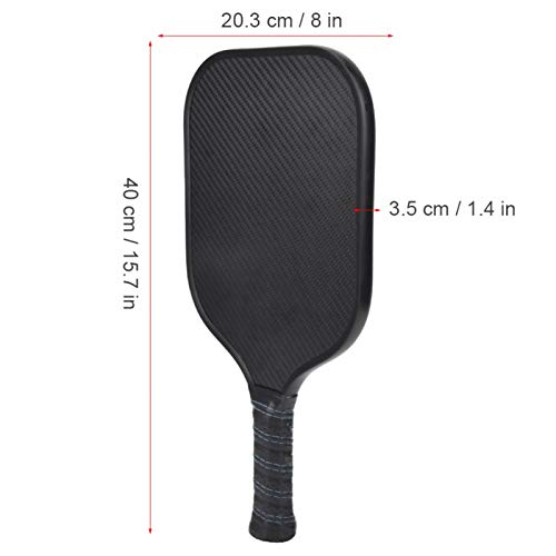 Vbest life Paleta de Pickleball de Deporte al Aire Libre, Paleta de Pickleball de Fibra de Carbono portátil para Equipo de Control de Pelota de Entrenamiento