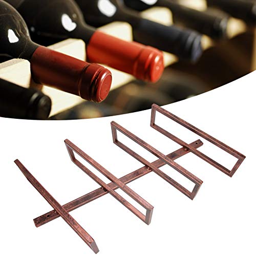 【Venta del día de la Madre】 Estante para Vino, Soporte para Vino Estante para Vino Duradero montado en la Pared, Material de Hierro de fácil(Inclined Wine Rack 4 Bottles of Bronze)