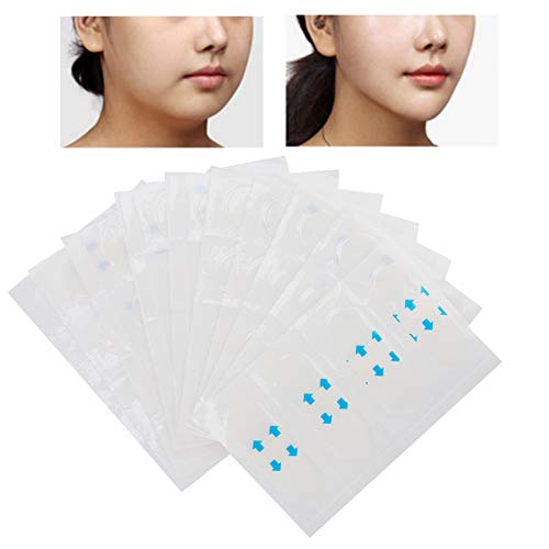 【Venta del día de la madre】Cinta de elevación facial, 40 piezas de etiqueta adhesiva de elevación indiscernible, parche de elevación facial Etiqueta de mentón doble Etiqueta en forma de V Barbill