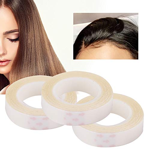 【Venta del día de la madre】Cintas adhesivas de doble cara de 3 piezas para extensiones de cabello Soporte frontal de encaje Pelucas de tupé 300 cm x 1 cm Cinta adhesiva de extensión de cabello Ci