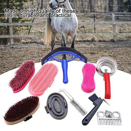 Venta Loca Cepillo para Caballos, 10 Piezas para Mantener Limpio y Hermoso Cepillo para el Cuidado del Caballo, Limpio para Cualquier Persona con un Caballo o un Pony