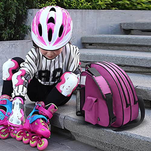 VENTCY Bolsa para Patines, Bolsa Patines Adulto, Bolsa Patines Ruedas, Bolsa Patines Línea para Nina, Bolsa Patines 4 Ruedas hasta El Tamaño 43 (EU) Violeta