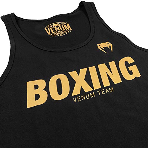 Venum Boxing Vt Camiseta Sin Mangas, Hombre, Negro/Dorado, XL