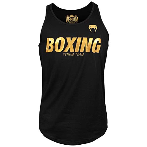 Venum Boxing Vt Camiseta Sin Mangas, Hombre, Negro/Dorado, XL