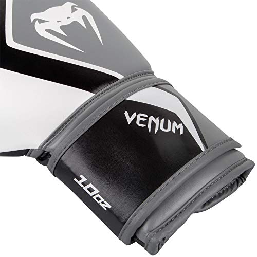 Venum Contender 2.0 Guantes de Boxeo, Unisex Adulto, Blanco/Gris-Negro, 12 Oz