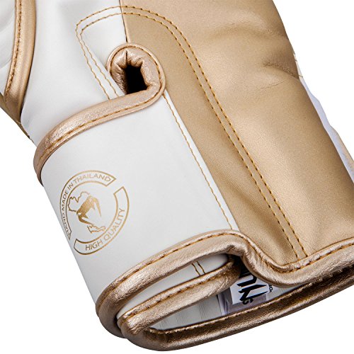 Venum Elite Guantes de Boxeo, Unisex Adulto, Blanco/Dorado, 10 oz