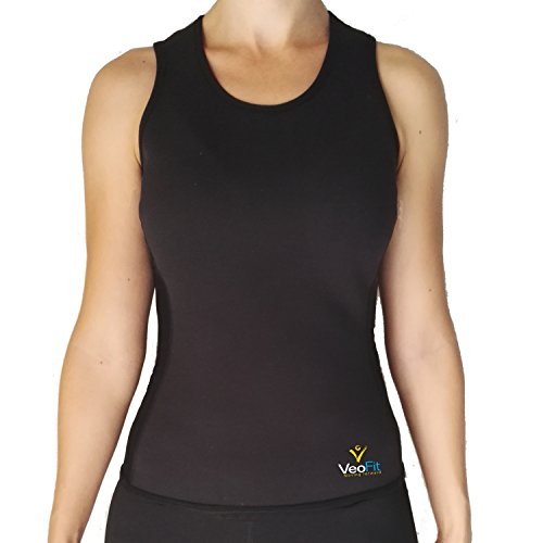 VeoFit Chaleco de Sudoración Adelgazante - Tonifica el Abdomen y Las Caderas para una Piel más Firme y una Silueta estilizada S-XXXL, Talla M