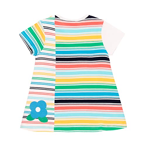 Vestido Niña Verano - Vestido Manga Corta – Bebe Niña- 100% algodón- Ropa de Vestir para Bebe Niña - Ropa de Regalo – para niñas de 12 Meses a 4 años