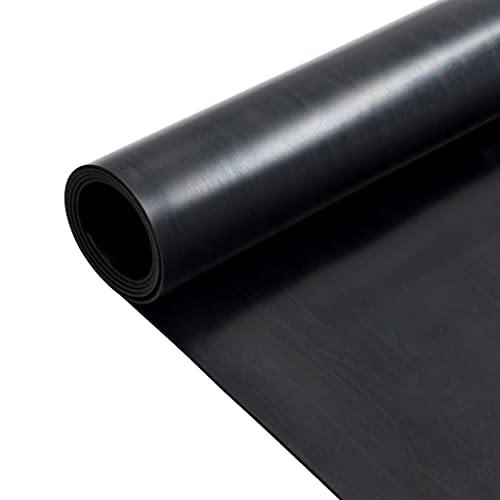 vidaXL Alfombrilla de Goma Antideslizante Modelo Lisa Brico Hogar Garaje Suelo Moquetas Materiales Construcción Duradera Resistente Útil 1.2x2m 2mm