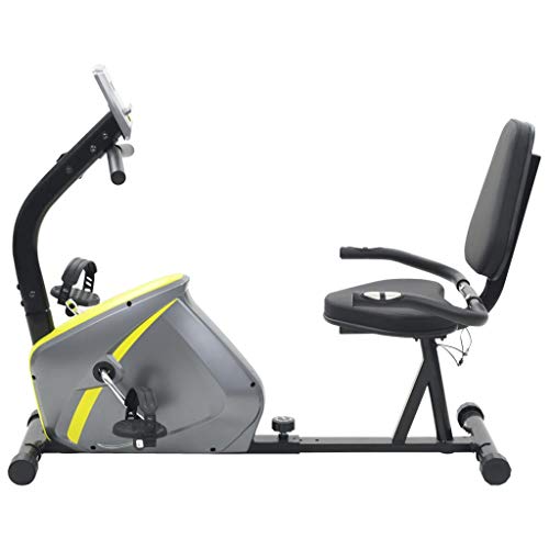 vidaXL Bicicleta Estática Reclinable Giratoria Máquina Fitness Entrenamiento