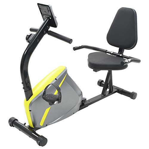 vidaXL Bicicleta Estática Reclinable Giratoria Máquina Fitness Entrenamiento