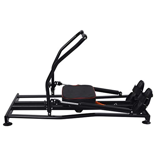 vidaXL Máquina de Remo Resistencia Hidráulica 4 Niveles Entrenador Cardio Equipos de Gimnasio Hogar Entrenamiento Casa Fitness Deporte