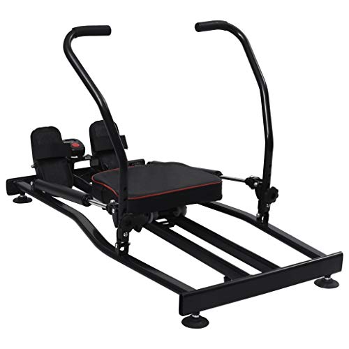 vidaXL Máquina de Remo Resistencia Hidráulica 4 Niveles Entrenador Cardio Equipos de Gimnasio Hogar Entrenamiento Casa Fitness Deporte