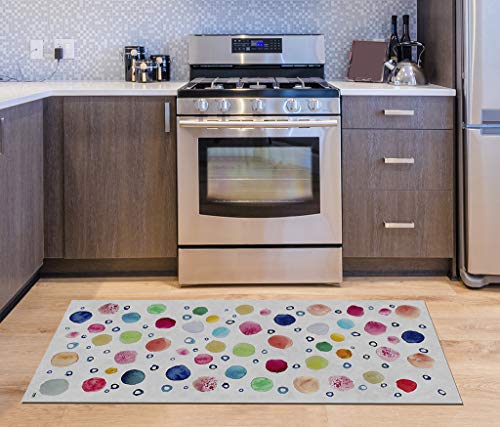 Vilber Gran Chef Dots Alfombra, Vinilo y PVC, Multicolor, 40 x 78 cm