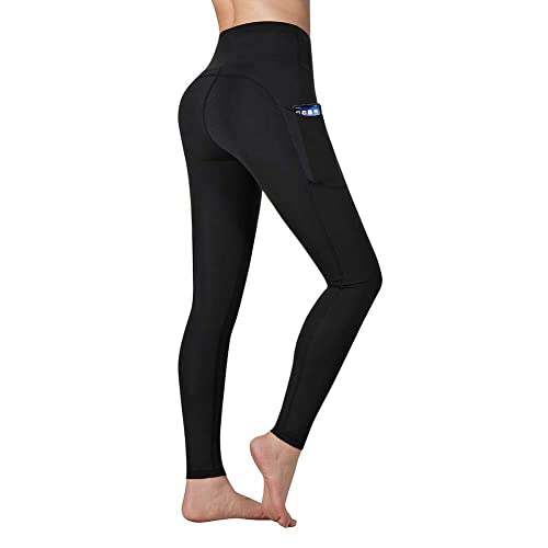 Vimbloom Leggins Mujer, Pantalon Deporte Yoga Mujer, Leggings Mujer Fitness Suaves Elásticos Cintura Alta para Reducir Vientre VI263(Black,S)