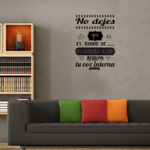 Vinilo Pared “No dejes que el ruido de las." Vinilos decorativos de frases. vinilo frases motivadoras. Vinilo para decorar habitaciones. Vinilos pared frases decorativas modelo Docliick DC-16134