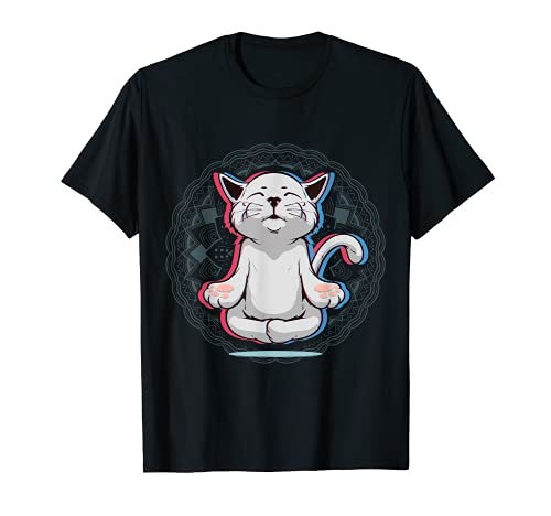 Vinyasa Hatha Acro Yoga Gato Meditación Hombre Mujer Regalo Camiseta