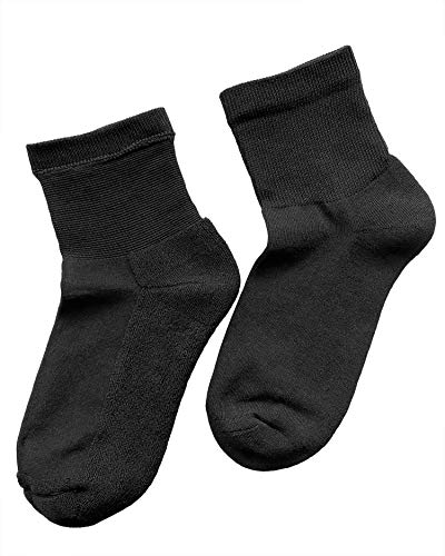 vitsocks Calcetines Anchos Acolchados Diabéticos Hombre (3 PARES) Pies Cansados Doloridos, negro, 39-41