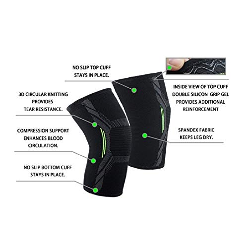 VITTO Rodilleras Menisco y Ligamento - Rodilleras Transpirable y Antideslizante para Hombre y Mujer, Rodillera Deportiva Compresion para Crossfit, Correr, Entrenamiento, Baloncesto, Bicicleta (M)