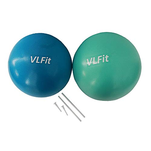 VLFit (2 Piezas- 20cm + 25 Cm Pelotas de Ejercicio Pilates Bola de Yoga Bola de Gimnasia Equilibrio Bola de Fitness Bola de Equilibrio Bola de Estabilidad para Gimnasio de Entrenamiento