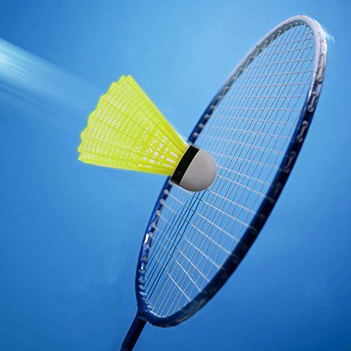 Volantes de bádminton de 12 paquetes, volantes de plástico deportivo - Ejercicio de entrenamiento Gimnasio Juego de ejercicios Bola de bádminton de chirridos al aire libre, Volantes durables