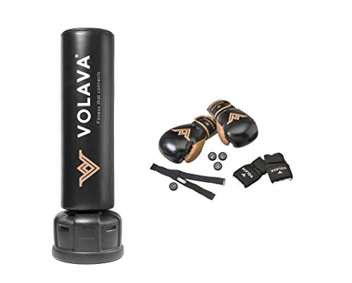 VOLAVA Boxing Full Kit - Equipo Completo de Boxing con sensores de Movimiento, pulsómetro, Saco de Boxeo y Guantes. Uso doméstico. GANA Fuerza y Resistencia. Clases virtuales bajo suscripción.