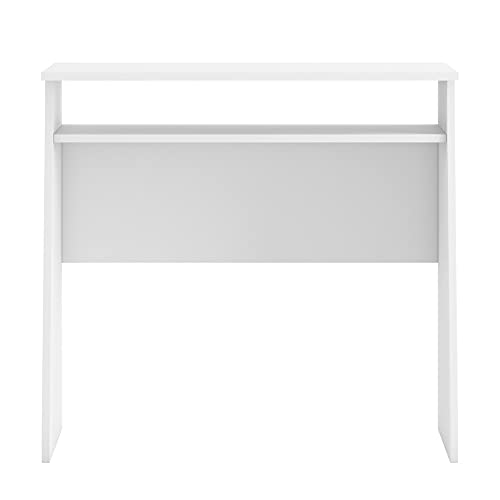 VS Venta-stock Mesa de Escritorio Nilson 1 Estante Color Blanco, 80 cm (Ancho) 40 cm (Profundo) 75,5 cm (Alto)