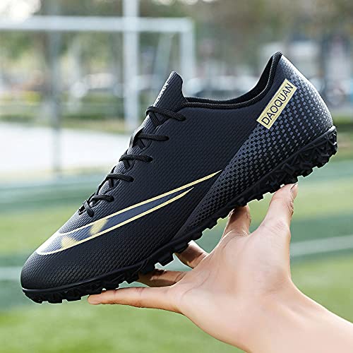 VTASQ Zapatos de fútbol para niños Entrenamiento al Aire Libre Zapatos de fútbol Ligeros Resistentes al Desgaste para Adolescentes Zapatos de fútbol de Verano Primavera para niños Negro 37 EU