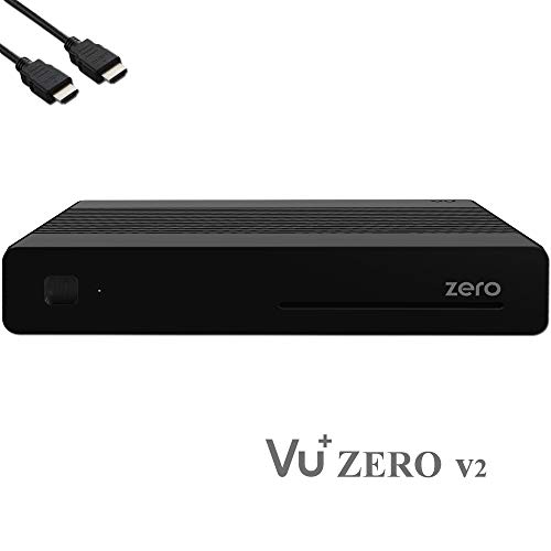 VU+ Zero HW Version 2 - 1 sintonizador DVB-S2 Full-HD E2 Linux receptor, YouTube, receptor satélite con función de grabación, lector de tarjetas, multimedia, HDMI EasyMouse, lápiz WiFi 300Mbit, negro