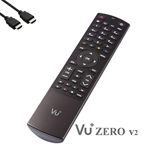 VU+ Zero HW Version 2 - 1 sintonizador DVB-S2 Full-HD E2 Linux receptor, YouTube, receptor satélite con función de grabación, lector de tarjetas, multimedia, HDMI EasyMouse, lápiz WiFi 300Mbit, negro