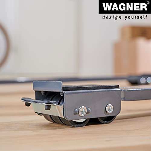 Wagner Plataforma de Carga MM 1199 - 45-70 cm - Ajustable, Frenos - para el Transporte de Mercancías de Diferentes Tamaños, 500 kg de Capacidad de Carga, Resistente, Carga Protegida - 20119901