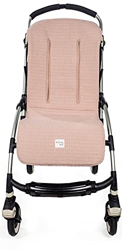 Walking Mum Colchoneta Para Silla De Paseo I Love Vichy. Forro Para Silla, Anti-sudoración Para El Verano. Uso Universal Y Compatible Con La Mayoría De Los Cochecitos. Color Rosa.