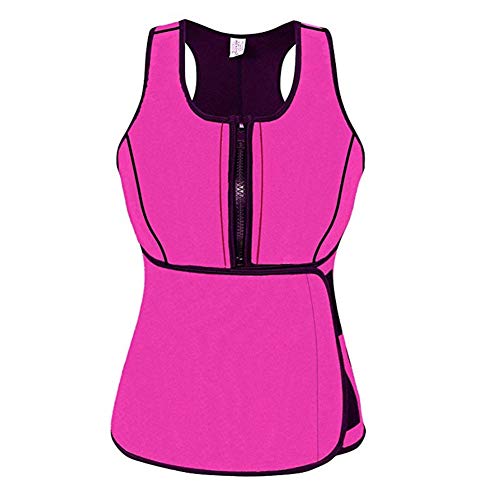 WANGLXST Moda Cinturón De Adelgazamiento Y Fortalecimiento, Traje De Sudor Explosivo De Color Copo De Nieve, Ropa Deportiva De Fitness para Mujer, Chaleco De Cintura Delgada Elegante, Rose Red, XXXL