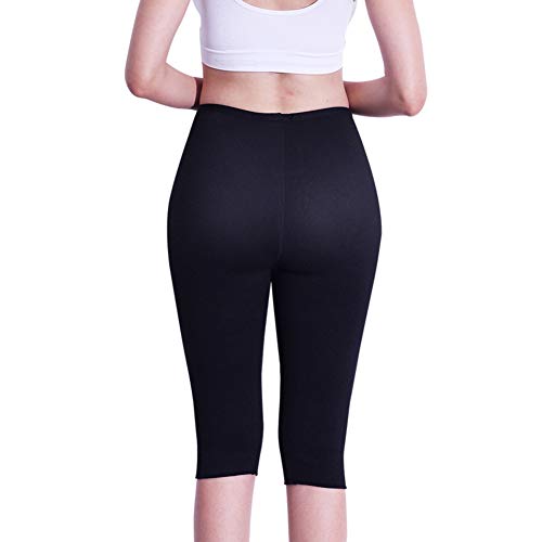 WANGLXST Moda Pantalones De Neopreno Sudor Explosivos Que Moldean El Calor Fitness Fitness Grasa Quema Yoga Sauna Pantalones Recortados Elegante, XXXXL