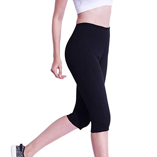 WANGLXST Moda Pantalones De Neopreno Sudor Explosivos Que Moldean El Calor Fitness Fitness Grasa Quema Yoga Sauna Pantalones Recortados Elegante, XXXXL