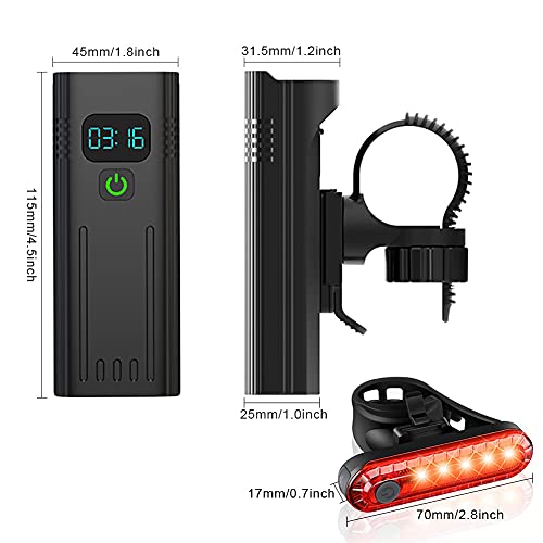 Wasafire Luces de Bicicleta, 3000 Lúmenes 6 LED 5200 mAh 5 Horas de Tiempo de Trabajo Faro de Bicicleta, 5 Modos Luces Delanteras de Bicicleta de Montaña de Carretera Impermeables