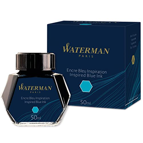 Waterman tinta para pluma estilográfica, azul inspiración, frasco de 50 ml