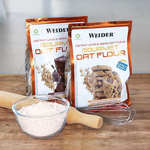 Weider Oat Gourmet. Harina de Avena Integral. Fuente de proteína con bajo contenido en azúcares. Sabor Brownie (1 kg)