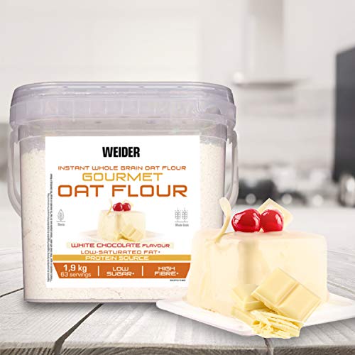 Weider Oat Gourmet. Harina de Avena Integral. Fuente de proteína con bajo contenido en azúcares. Sabor White Chocolate (1,9 kg)