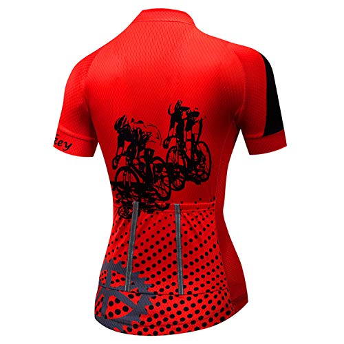 weimostar Ciclismo Jersey Mujeres Manga Corta Camisetas Equipo Bicicletas Chaqueta Montaña Ciclismo Ropa Tops Apretado