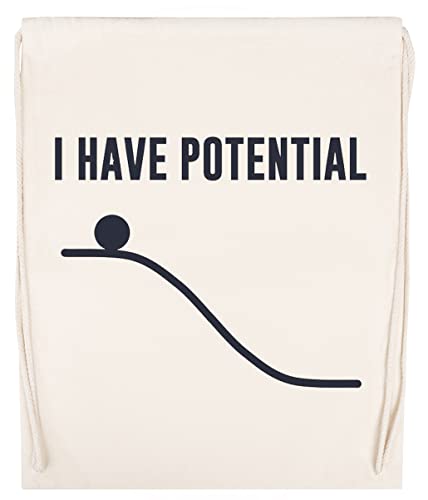 Wigoro I Have Potential Energy Ball Gimnasio Viajar Bolso Con Cordón Beige Gym Travel Bag