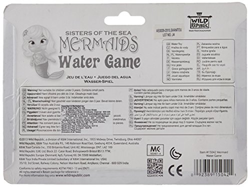 Wild Republic Water Game 15042 Diseño Sirena, Juegos de Agua, Consola de Juegos, Regalos Para Cumpleaños de Niños, Consola de Agua, Máquina de Juegos Retro, Desarrollo Visual y de la Creatividad