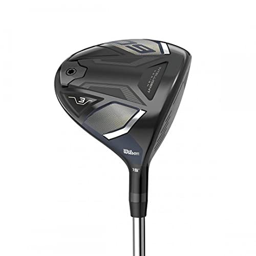 Wilson Staff Palos de golf, D9 Fairway-Madera 3, Loft 15,0°, A-Flex, Para diestros, Negro/Azul, WGW470045A