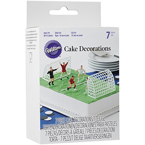 Wilton Set Decorativo Figuras de Fútbol, 5 x 8 x 14 cm, 7 Unidades