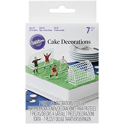 Wilton Set Decorativo Figuras de Fútbol, 5 x 8 x 14 cm, 7 Unidades